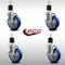 Service Caster 5'' SS Blue Poly Swivel 1-7/8'' Expanding Stem Caster Set with Brake, 4PK SCC-SSEX20S514-PPUB-BLUE-TLB-178-4 - alternate 2